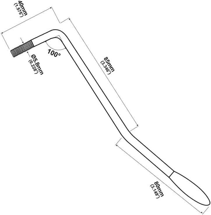 harpfeas 6 MM Thread Tremolo Arm Electric Guitar Tremolo Arm Thread Metal Single Tremolo Arm Whammy Bar with Tip for Stratocaster Electric Guitar Tremolo System (Black) - Image 2